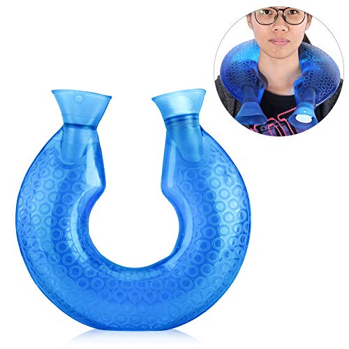Yosooo U-Type PVC Explosion-Proof Hot Water Bottle Hand/Neck Warmer Massage Rubber Transparent 1400ml