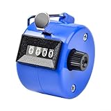 Mechanischer Handzähler aus Kunststoff mit Metallmechanismus für konsistente Personenflussüberwachung im Eventmanagement und Gewerbeflächen (blau)