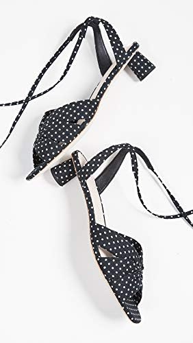 LOEFFLER RANDALL Women's LEIA-CTN Heeled Sandal, Black/Cream, 11.5 Medium US | Image 5