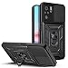 Produktbild LOCLOUD Hülle für Xiaomi Poco M5s / Redmi Note 10 4G / Note 10S, Kameraschutz Handyhülle mit Ring Ständer Weich TPU Bumper Stoßfest + Hart PC Rückseite Kratzfest Tough Armor Schutzhülle - Schwarz