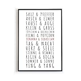 Personalisiertes Poster als Geschenk auf Hochwertigem matten Fotopapier – 200 g/m2m2 + optional gerahmt in einem Schwarzen Holzbilderrahmen mit Echtglas für die Größen Din A4 / 30x40cm.