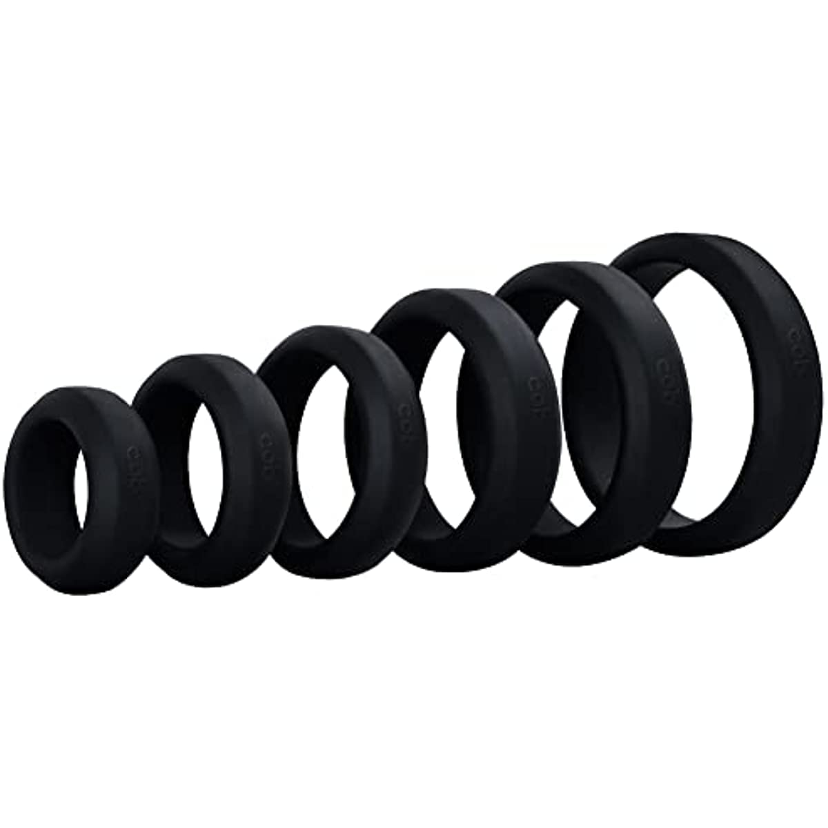 6 Anello di pressione nero Accessori da ginnastica per uomo Anello di silicone nero per uomo