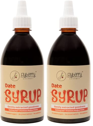 Image of Flyberry Gourmet Medjoul Date Syrup | Low GI | Sugarfree | 100% Natural | Alternative to Sugar, Honey, Jaggery | 700 g (Pack of 2)
