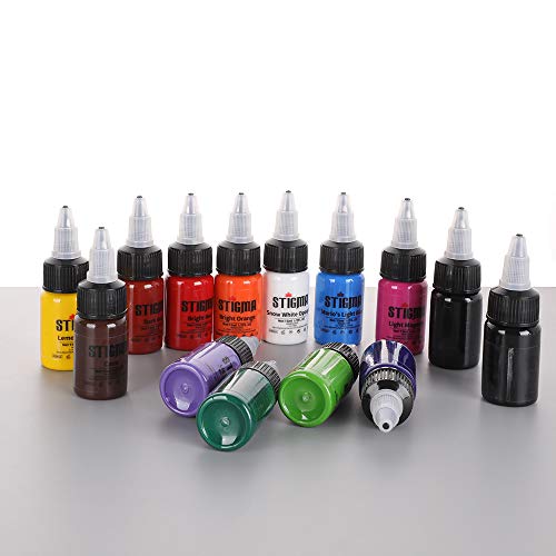 Stigma Tattoo Ink Set 15 Ml 1/2Oz 14 Bottles Tattoo Pigment Set 14 Color Superior Tattoo Ink Set Tattoo Supplies Ti4003-15-14 #TOP4