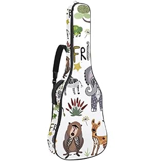 Tiger Stripes Étui de protection rembourré pour guitare classique acoustique Motif rayures, Multicolore 05, 42.9×16.9×4… - Les Beatles, Paul McCartney, John Lennon, RIngo Starr, George Harrison