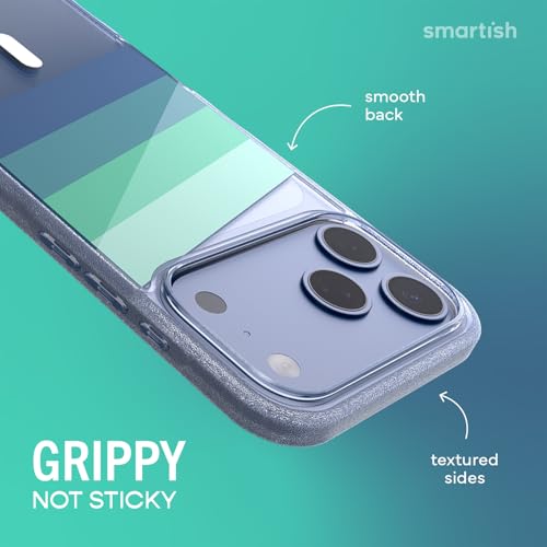 Image of Smartish iPhone 17 Pro Max MagSafe Clear Case - Gripmunk Magnetic Slim Case [Lightweight + Protective] Anti-Yellowing Thin Grip Clear Cover for Apple iPhone 17 Pro Max - Deep End