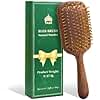 Hair Brushes for Women Men Kids Natural Green Sandalwood Wooden Hair Brush with Ergonomic Handle Enhance Shine Detangling Hairbrush for Dry Curly Thick Thin Straight Hair