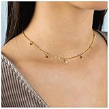 Collar Collar de cadena de perlas de perlas de imitación de moda mujer clásica Antiguo Testamento Cierre del collar de cadena de perlas de color dorado for mujer joyería Collar Mujer ( Style : 10 )