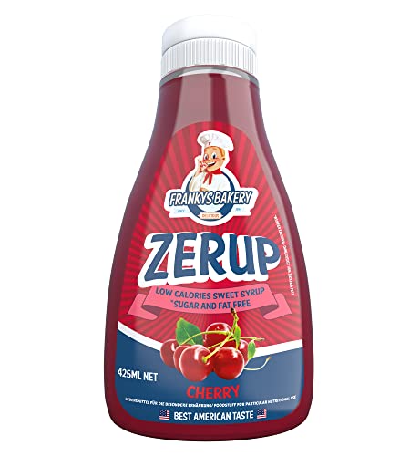 FRANKYS BAKERY ZerUP zuckerfreier Sirup 425ml (Kirsche) - vollmundiger Sirup zuckerfrei für Süßspeisen - vielseitiger Genuss ganz ohne Kalorien Cover