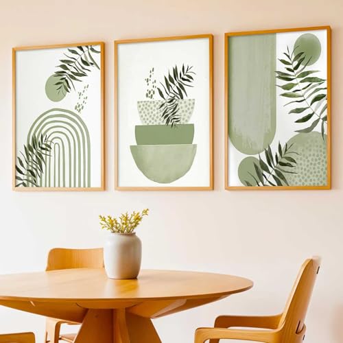 Image of kotart Painting Boho Wall Art Home Decoration Paintings With Frame For Living Room Bed Room Hotel Wall Decor Digital Reprint Set of 3 (10X13 inch)