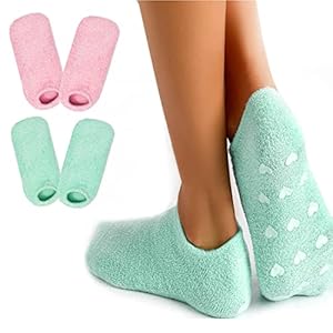 AKSXU Feuchtigkeitsspendende Gel Socken, 2 Paar