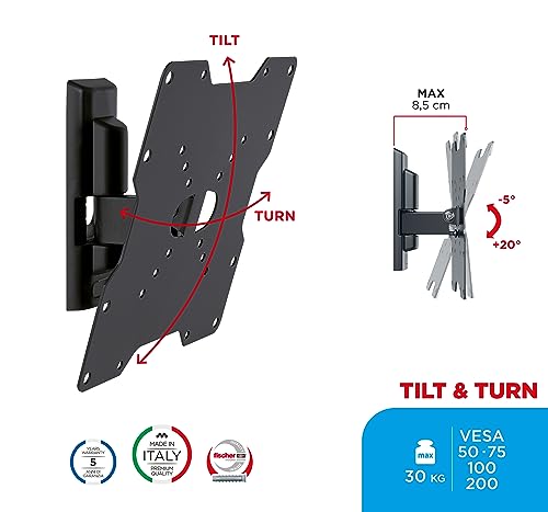Meliconi FLATSTYLE FTR200, Tilting TV Wall Mount, Flat TV bracket from 26" to 45", VESA mount 50-75-100-200 - Image 3