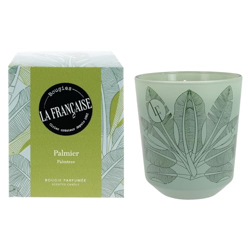 Listado de Fabricas de Francia Perfumes , tabla con los diez mejores. 44 Bougies La Francaise - Tarro perfumado de fabricación francesa - Palmera - Hecho en Francia, 200 gramos, +/- 40 horas de combustión - 3.35 x 8.5 x 9.6 cm