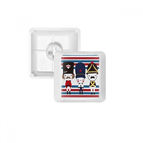 Keycaps PBT clavier mécanique DIYthinker couleur blanc sans impression motif soldat britannique