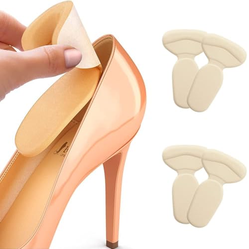 Image of Shoe Bite Protector & Gel Insoles | Foot Care Cushion Pads for Men & Women | Self-Adhesive Heel Grips, Shoe Tape, Arch & Heel Support | Prevent Blisters, Cuts | Comfort & Pain Relief Insoles (Skin, Large)