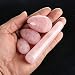 CHARMINER Yoni Eggs Stick, 3 Pcs Drilled Natural Rose Crystal Quartz Jade Eggs + 1 Pcs Massage Stick for Kegel Exercise 4pcs Set