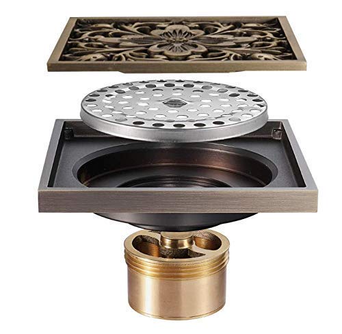 Drain de sol carré en cuivre pour douche chic et cuisine moderne