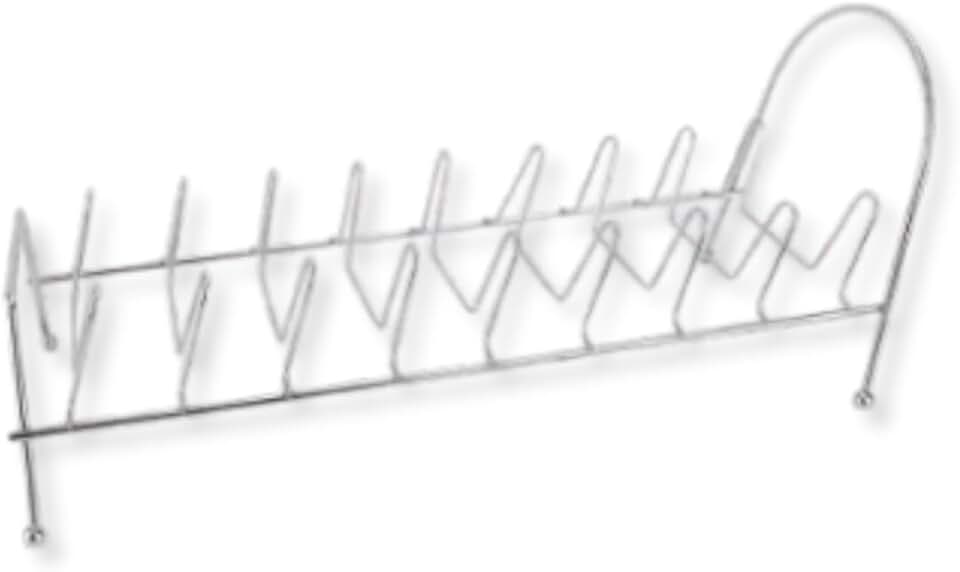 Escorredor de Louças Inox 32x14cm Compacto para Pratos, Organizador de Bancada Antiferrugem, Secagem Rápida, Cozinha Moderna