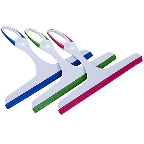 Shower and Window Squeegee, for Shower,Window and Car Glass,Multifunctional Glass Silicone Rubber Blade Scraping Window Squeegee Tool[3-Pack]