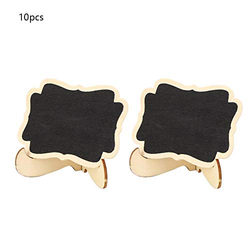 Artesanato de madeira pequena lousa exibição lousa, 10 pcs mini lousas lousa quadro de mensagens art