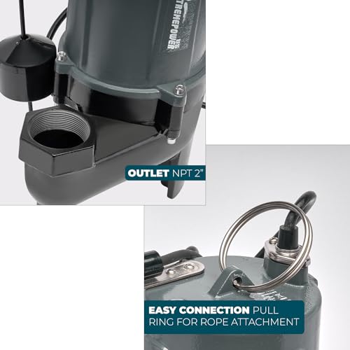 image for XtremepowerUS 3/4HP Submersible Sump Sewage Pump 8400 GPH Stainless St