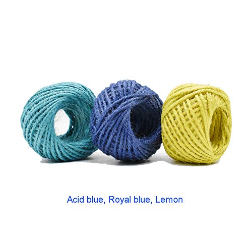 12 Color Jute Twine Natural Jute String 2mm 3 Ply for Artworks, DIY Crafts, Gift Wrapping & Embellishments - 33 Yard per Roll - Thumbnail 3