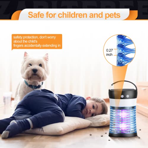 Bug Zapper Outdoor Indoor, Solar Mosquito Killer Electric Fly Trap Usb Rechargeable Insect Zappers Lantern Night Lights Waterproof For Home Backyard Kitchen Patio Camping #TOP3