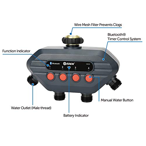 Eden 93443EDAMZ 93443 4-Zone Bluetooth Water Timer thumb #1
