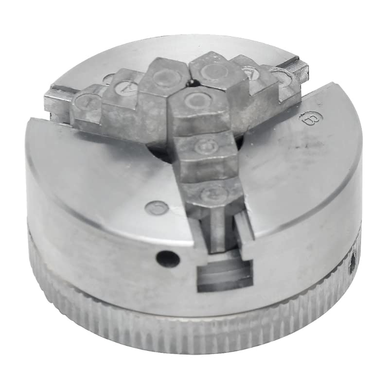 Mandrino per Tornio a 3 Griffe in Lega Di Zinco, Utensile per Fresatura e Foratura Di Metalli, con Dorso Filettato per Trapano a Percussielettrico/Four Jaw Chuck