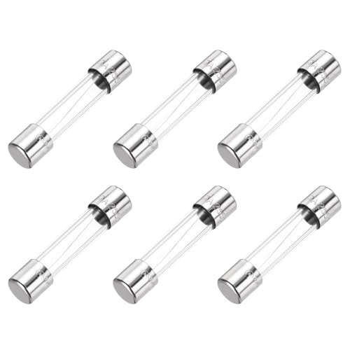 sourcing map 7A 250V 6x30mm Time Delay Glass Fuse UL Listed Slow Blow Fuse for Home Appliances 6 Pcs