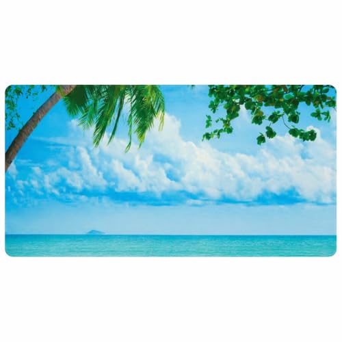 Image of Saco XXL Gaming Mouse Pad for PC - Large Desk Mat 900x400x3mm, Extended Non-Slip Rubber Base, Waterproof Surface, Scenery Design, Big Keyboard Mouse Pad for Office & Home Setup
