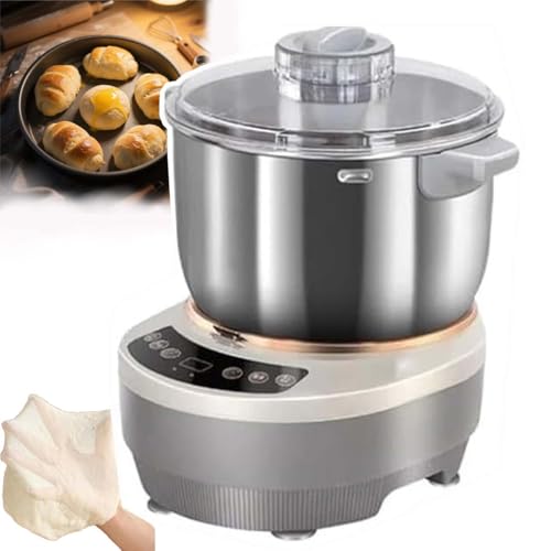 Electric Dough Mixer for Bread Pizza Dumplings, 5L/7L Stainless Steel Bowl, Intelligent Kneading & Fermentation, Quiet Motor, Home Kitchen Baking Machine(7L)