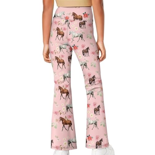 Image of Girls Flare Leggings Cute Bell Bottoms for Teen Girls Wide Leg Sweatpants for 5-14 T