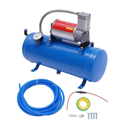 Compresseur d'air, 12 V 6L Compresseur d'air Compact, 150 PSI, Moteur à Noyau de Cuivre, Compresseur de Klaxon pour Les Pneus d'automobile, Les Bateaux
