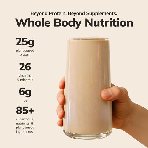 Image of Ka'Chava Whole Body Meal Shake Vanilla - Vegan Protein Powder with 85+ Superfoods & Greens - Plant-Based Meal Replacement with Probiotics & Digestive Enzymes- 5 Servings