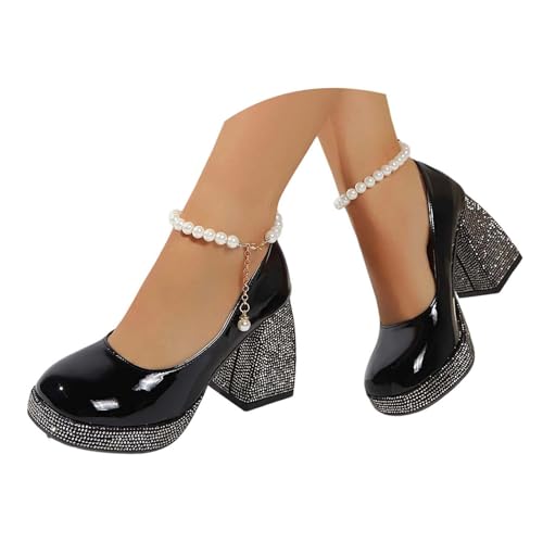 Chaussures Oxford blanches style Mary Janes à plateforme pour soirée d'été