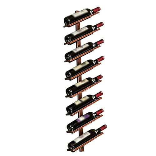 Vttui Estante para Vino de Pared en Hierro, Expositor Creativo Minimalista para Botellas de Vino, Soporte ahorraespacio para Cocina y Bar, Mueble Elegante para Almacenamiento(Size:8 Bottles,Color:B)