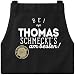 Produktbild MoonWorks Grill-Schürze Küchenschürze mit Spruch Bei (Style_Variation) schmeckt`s am besten Grillen Kochen Baumwoll-Schürze Küchenschürze schwarz Unisize
