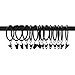 Ivilon Curtain Rings - Set of 14 Decorative Drapery Clip with Strong Clips 2