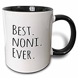 3dRose Best Noni Ever Mug, 1 Count (Pack of 1), Black