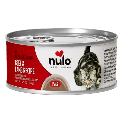 Image of Nulo Beef & Lamb Recipe Pate Wet Canned Cat Food, 5.5 Ounce (Pack of 24)