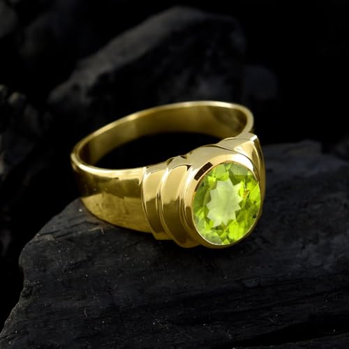Image of 55Carat Choose Your Color Natural Birthstones 18 K Gold Plated Ring Bold Statement Jewellery Sizes 4-13