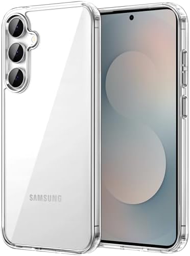 JETech Hülle für Samsung Galaxy S25 FE, Anti-Vergilbung, Durchsichtig | Stoßschutz, Kratzfeste Harte PC-Rückseite, Robuster Transparenter TPU-Rahmen