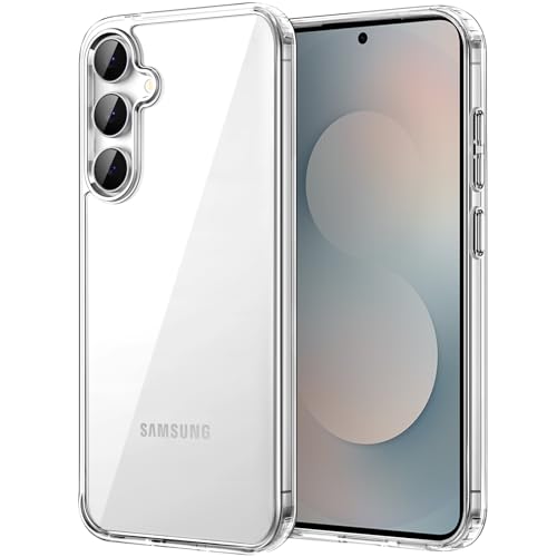 JETech Case for Samsung Galaxy S25 FE, Non-Yellowing Shockproof Bumper Protective Phone Cover, Anti-Scratch Hard PC Back (Clear)