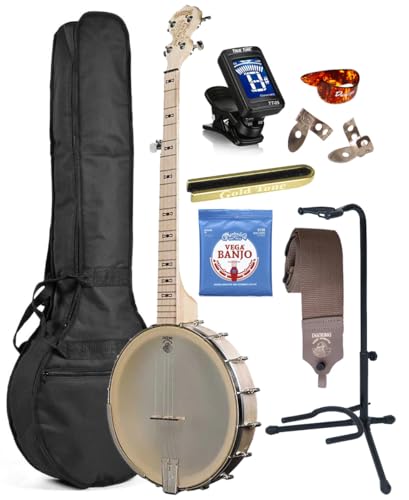 Instrument Alley Deering Goodtime Americana Openback Banjo 12 Rim with Bundle Bag,Tuner,Stand,Strings,Strap Combo - GAM