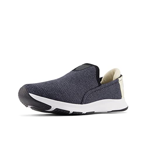 New Balance Women's DynaSoft Nergize V1 Slip On Cross Trainer, Black/Team Cream, 8