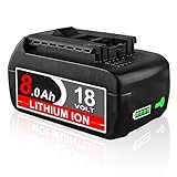 1 Stück 8000mAh Ersatzakku für Bosch 18V Akku Kompatibel mit Bosch Akku 18V Li-ion 8.0Ah Akkus BAT618 BAT609 BAT609G BAT619 BAT619G BAT612 BAT622 mit LED-Anzeige (1)