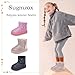 Sugmzox Kids Snow Boots Girls Slip On Winter Warm Outdoor Fuzzy Lining Comfortable Fashion Snow Boots Gold Size 11