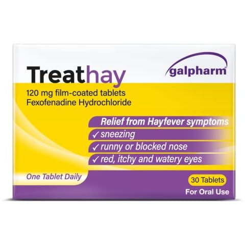 Galpharm Treathay Hayfever Relief Fexofenadine, 30 Count (Pack of 1) Cover