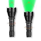 Taschenlampe für Jagd mit Eigenschaften der Zoombaren : Der Lichtstrahl der jagd lampen Odepro KL52 kann durch drehen des Lampenkopfes stufenlos zwischen 15 und 60 Grad verstellt werden. Der maximal fokusierte Lichtstrahl erreicht eine Leuchtweite von 400m